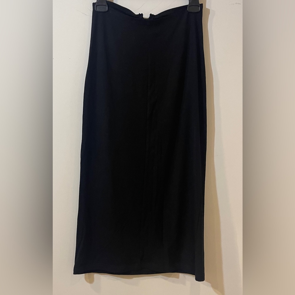 Women's black bathing suit cover up.